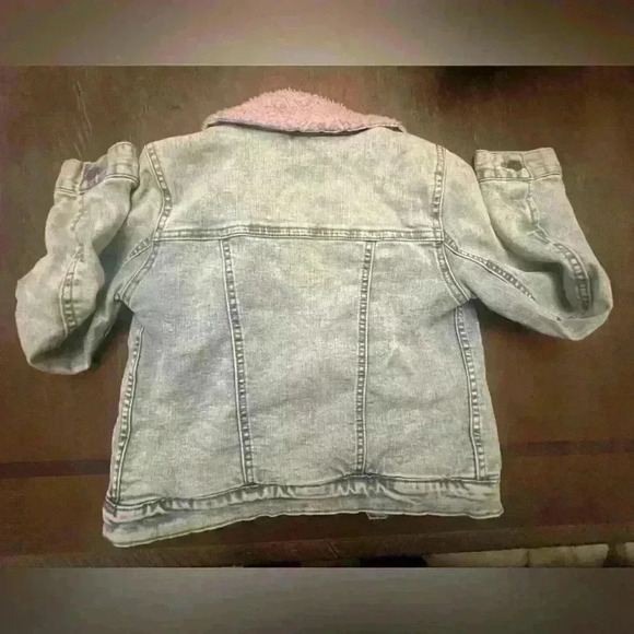 Levi Strauss Girls Denim Jacket Fleece Lined Size S - Picture 3 of 5